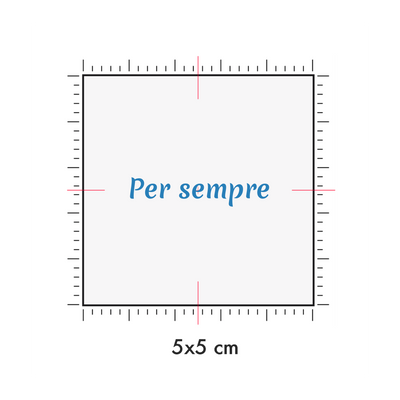 Tatuaggi temporanei personalizzati : 5 x 5 cm