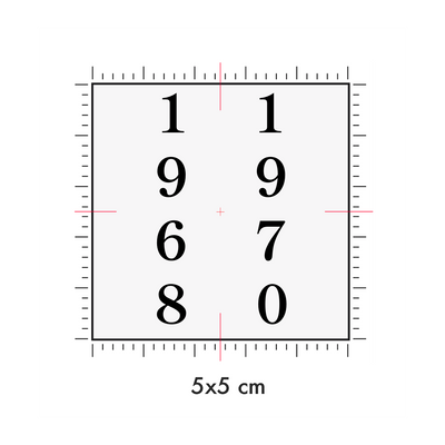Tatuaggi temporanei personalizzati : 5 x 5 cm
