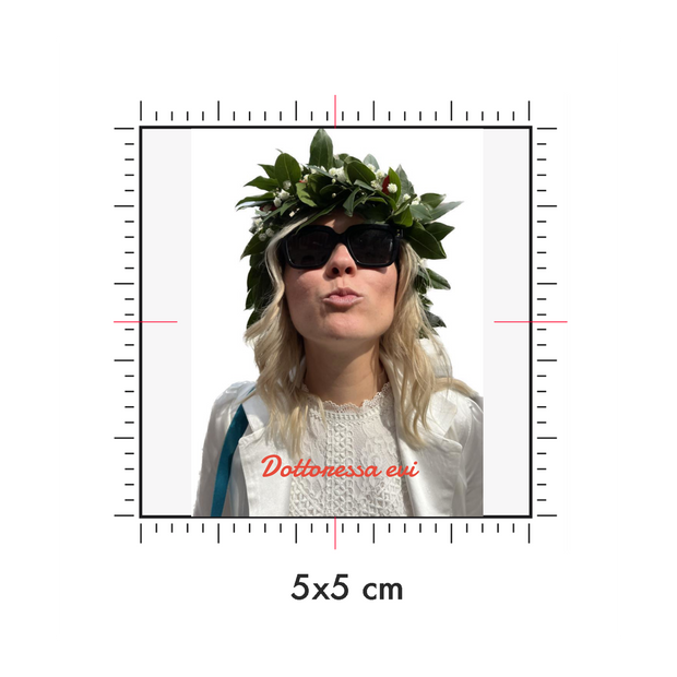 Tatuaggi temporanei personalizzati : 5 x 5 cm