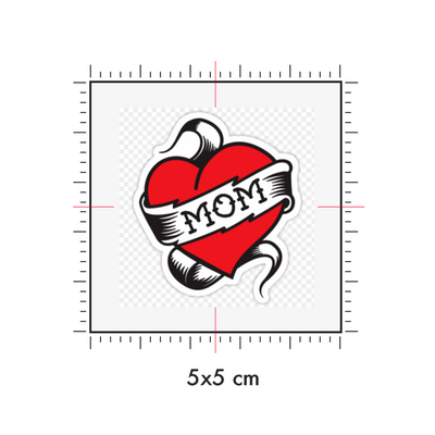 Tatuaggi temporanei personalizzati : 5 x 5 cm