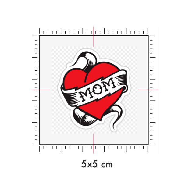 Tatuaggi temporanei personalizzati : 5 x 5 cm