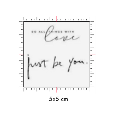 Tatuaggi temporanei personalizzati : 5 x 5 cm