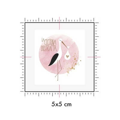 Tatuaggi temporanei personalizzati : 5 x 5 cm