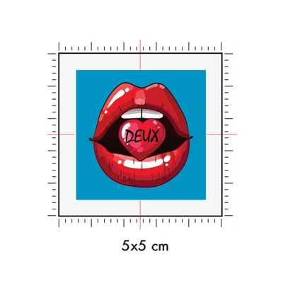 Tatuaggi temporanei personalizzati : 5 x 5 cm
