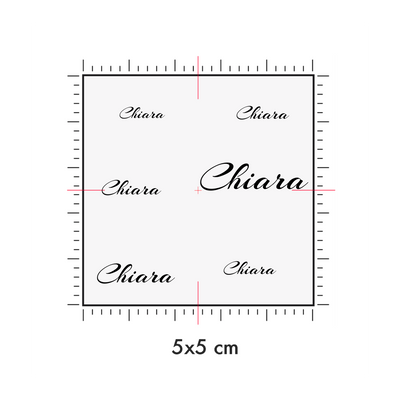Tatuaggi temporanei personalizzati : 5 x 5 cm