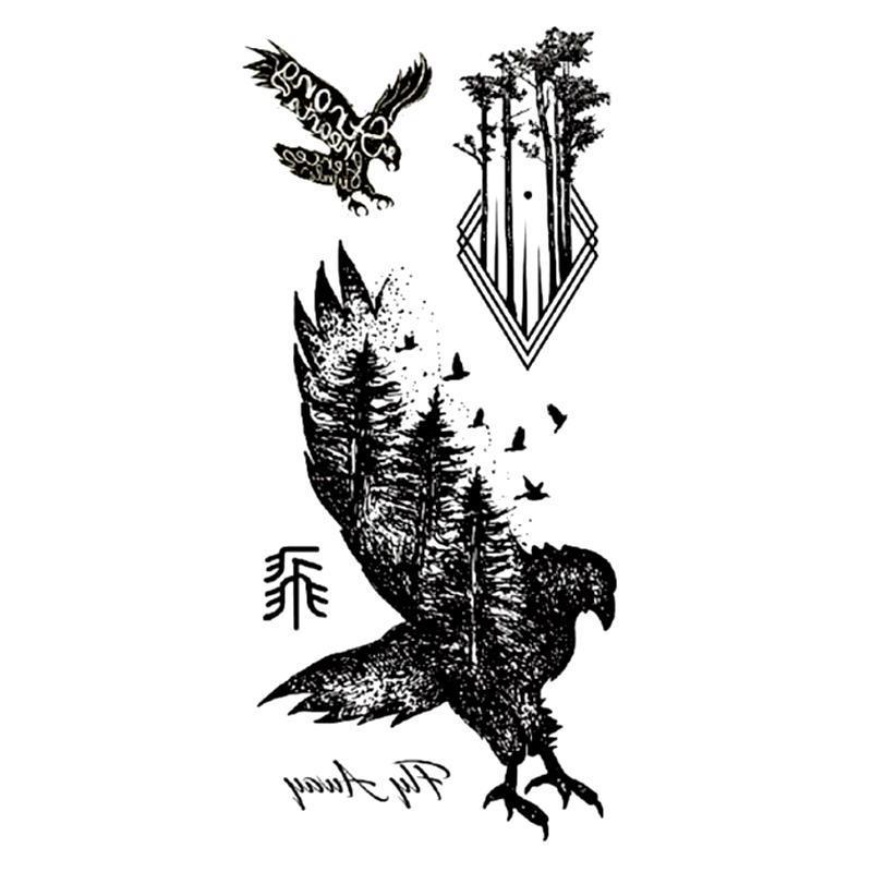 Tatouage éphémère temporaire oiseaux aigle royal