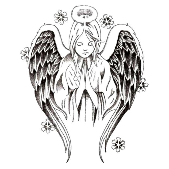 Tatouage éphémère temporaire chrétien ange gardien