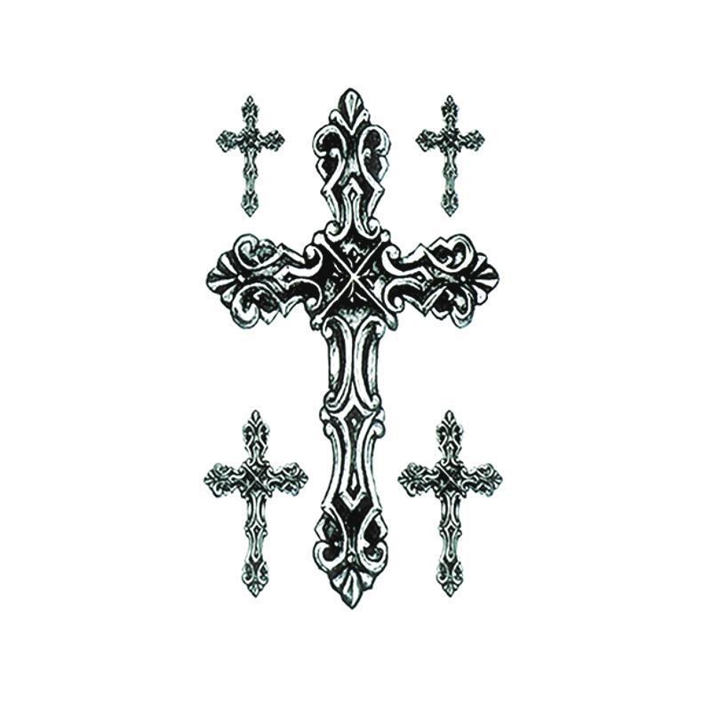 Tatouage éphémère temporaire chrétien croix