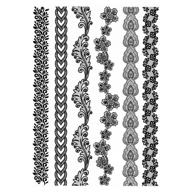 Tatouage éphémère temporaire mandala bracelets fleurs