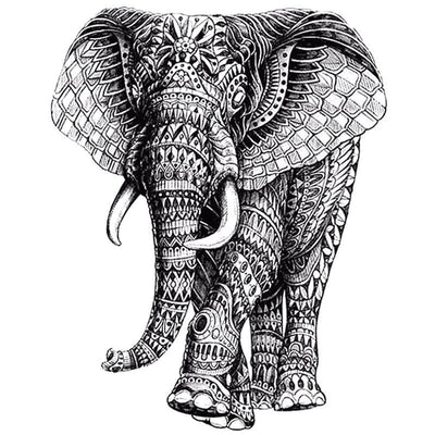 Tatouage éphémère temporaire animaux elephant