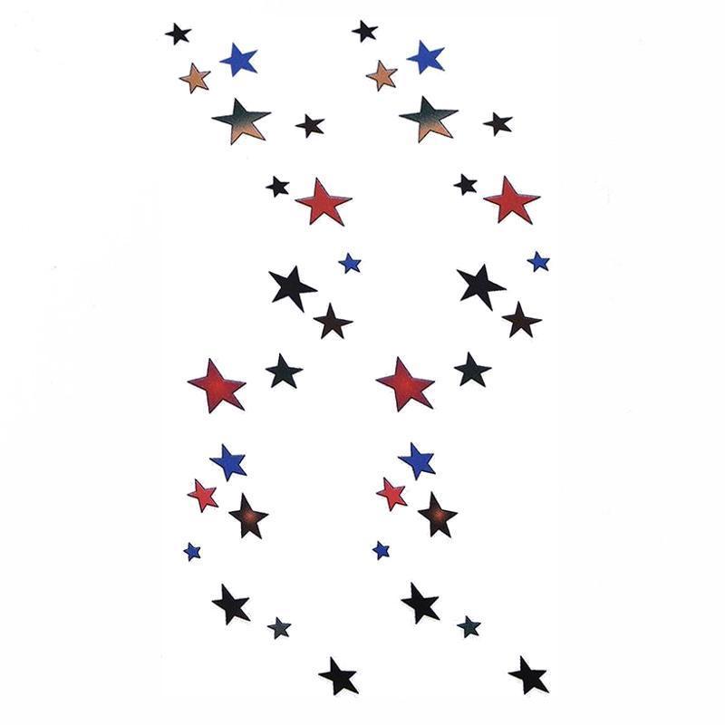 Tatouage éphémère temporaire étoiles filantes vague