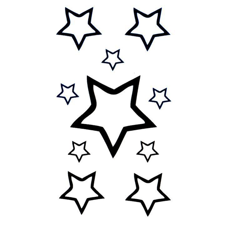 Tatouage éphémère temporaire étoiles stars