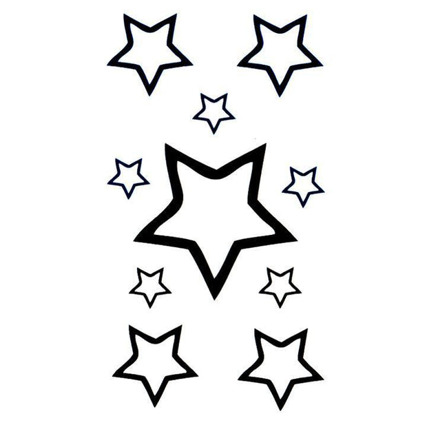 Tatouage éphémère temporaire étoiles stars