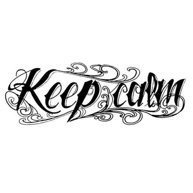 Tatouage éphémère temporaire keep calm citation lettres