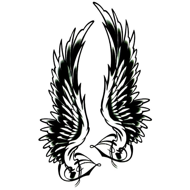 Tatouage éphémère temporaire chrétien ailes