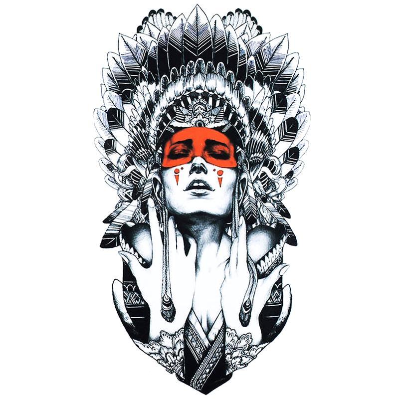 Tatouage éphémère temporaire girls femme indienne