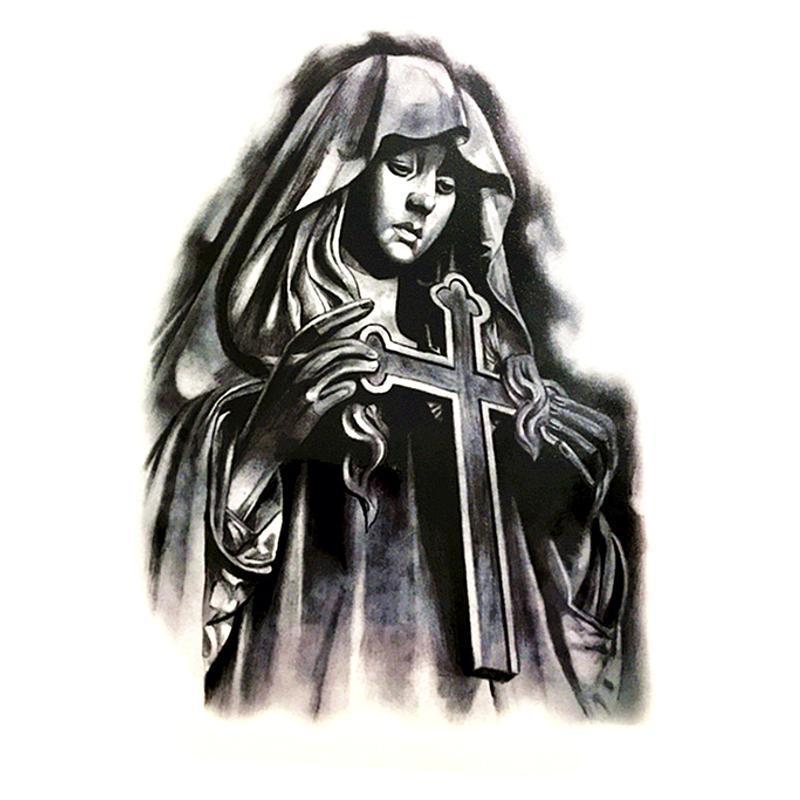 Tatouage éphémère temporaire chrétien grâce de Dieu Marie