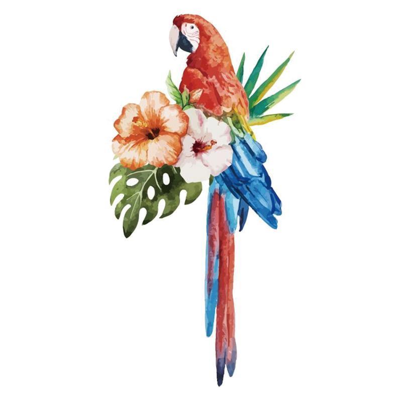 Tatouage éphémère temporaire animaux oiseau perroquet