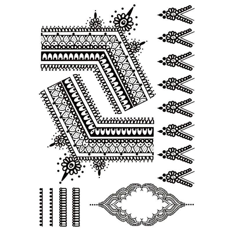 Tatouage éphémère temporaire henné parure dentelle bijoux