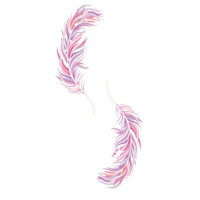 Pink Feathers Flurescente