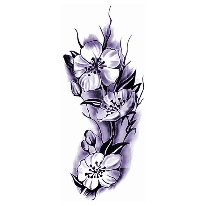 Tatouage éphémère temporaire rose violette