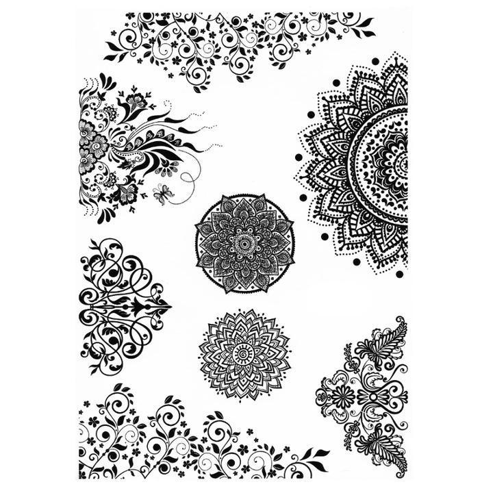 Tatouage éphémère temporaire mandala rosace