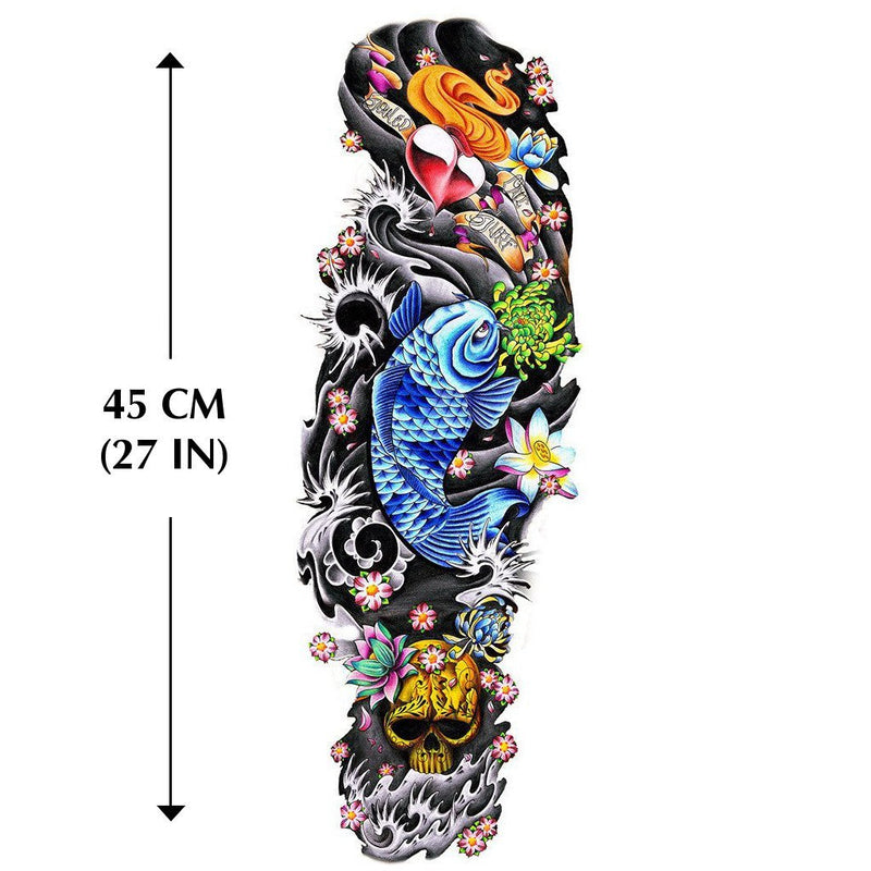 tatouage temporaire carpe japonais yakuza bras