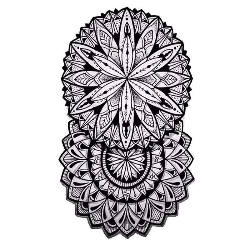 Tatouage éphémère temporaire mandala rosace