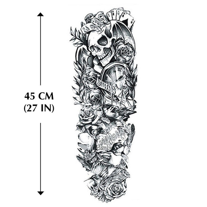 tatouage bras noir et blanc ephemere
