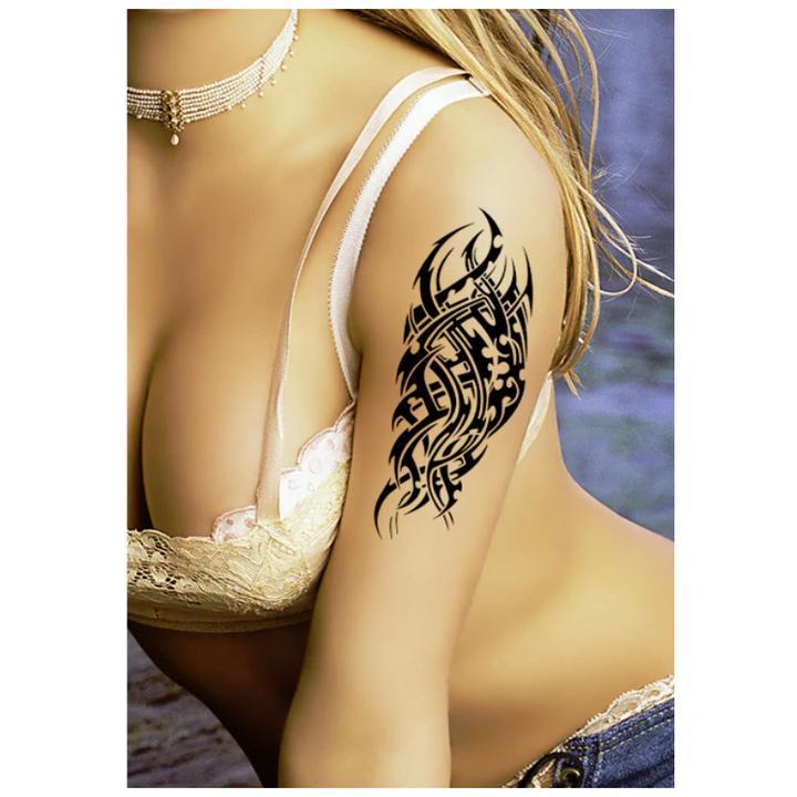 Tatouage éphémère temporaire vagues tribal motifs