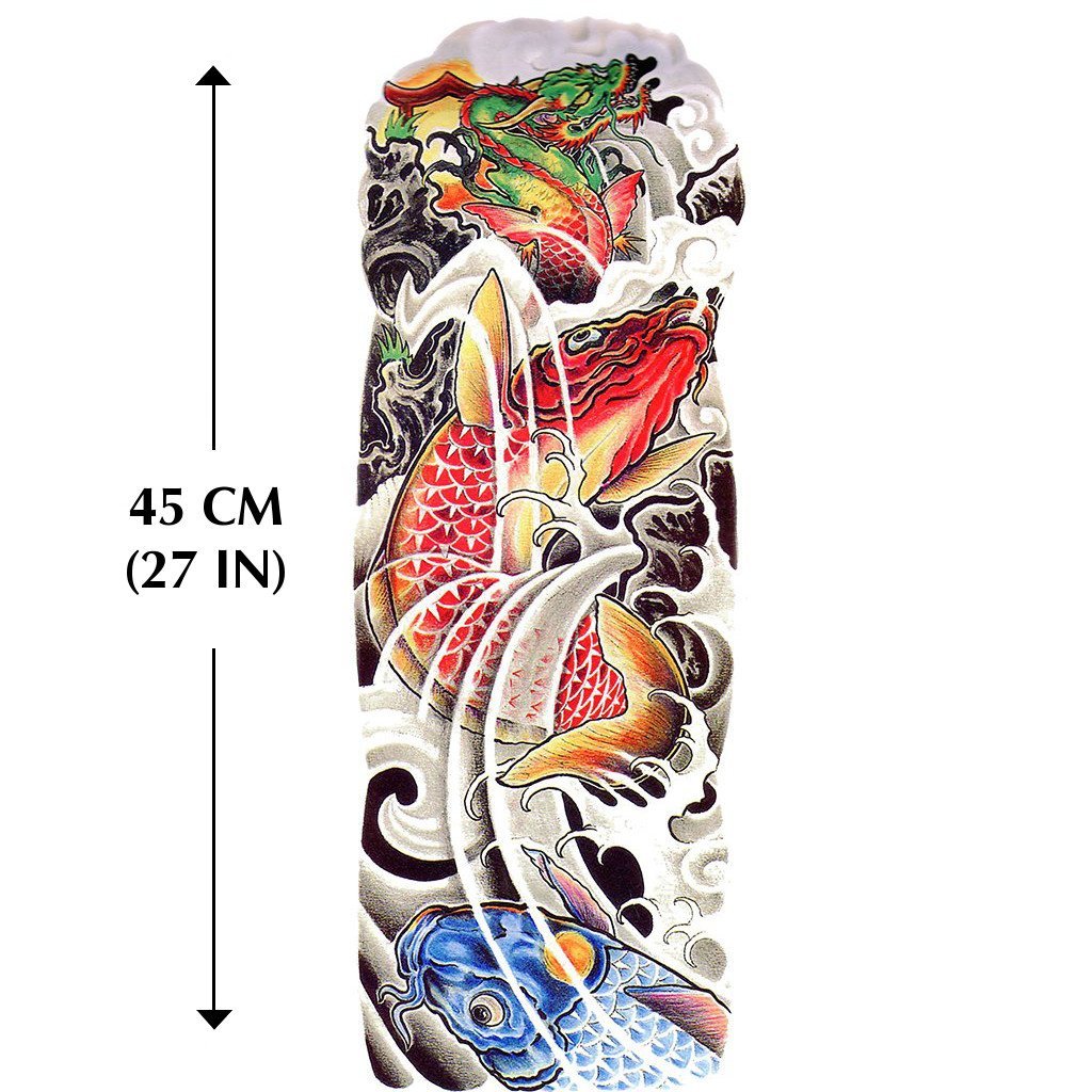 tatouage ephemere japonais poisson yakuza