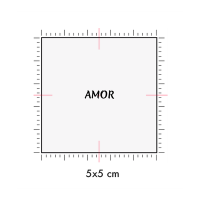 Tatuaggi temporanei personalizzati : 5 x 5 cm