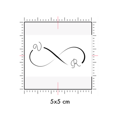 Tatuaggi temporanei personalizzati : 5 x 5 cm