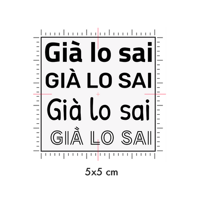 Tatuaggi temporanei personalizzati : 5 x 5 cm