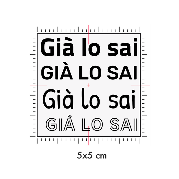 Tatuaggi temporanei personalizzati : 5 x 5 cm