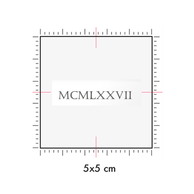 Tatuaggi temporanei personalizzati : 5 x 5 cm