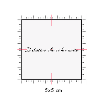 Tatuaggi temporanei personalizzati : 5 x 5 cm