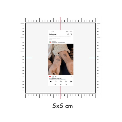 Tatuaggi temporanei personalizzati : 5 x 5 cm