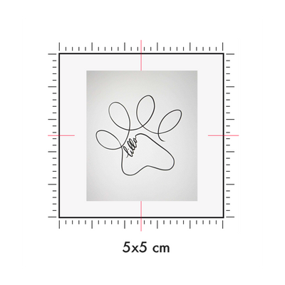 Tatuaggi temporanei personalizzati : 5 x 5 cm