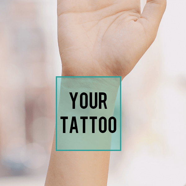 Tatuaggi temporanei personalizzati : 5 x 5 cm – Tattoozzi